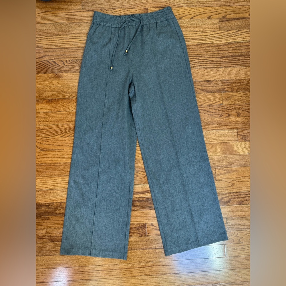 Zara Gray Wide-Leg Pants - Picture 2 of 4